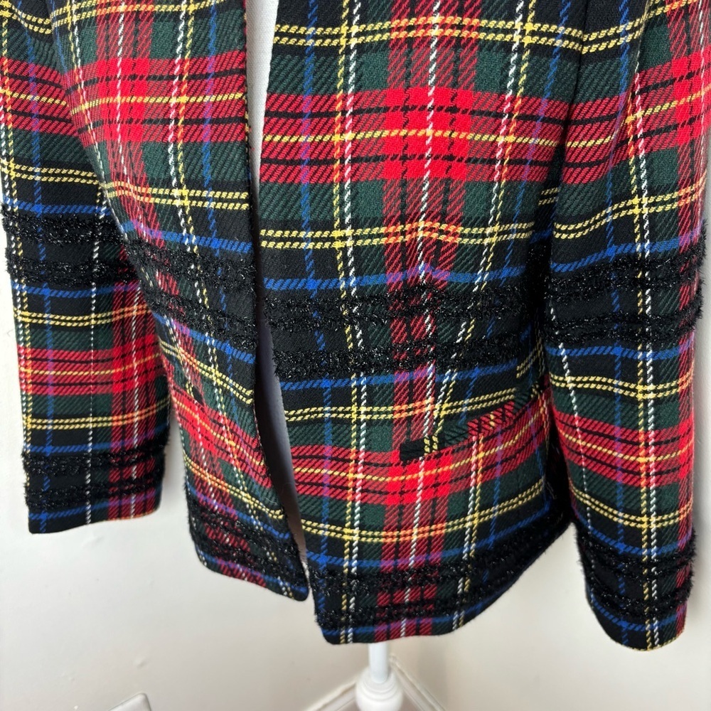 J. Crew Going-out Blazer in Lurex Stewart Tartan Size 10 - Picture 9 of 13
